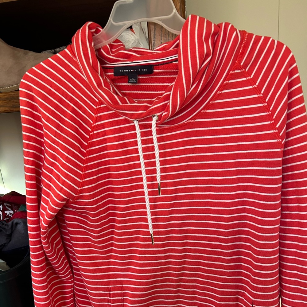 Tommy Hilfiger Red and White Striped Top